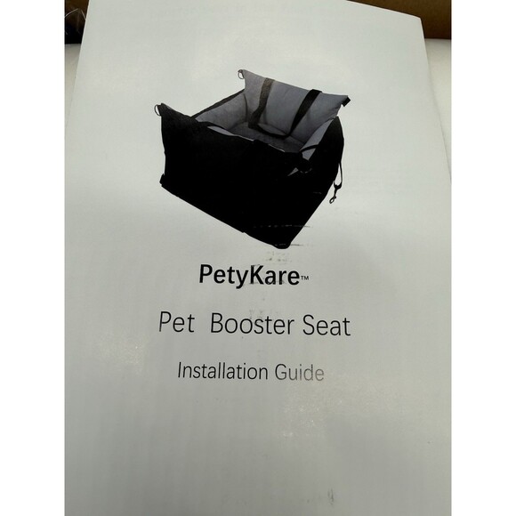Dog Car Seat Waterproof Booster w Storage Pockets Groom Glove Small Black Gray - Picture 13 of 16